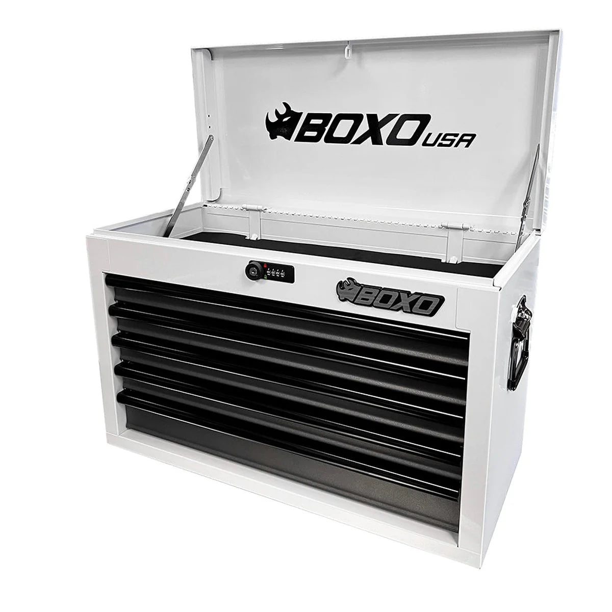 26" 5-Drawer Hand Carry Tool Box - Black, Red