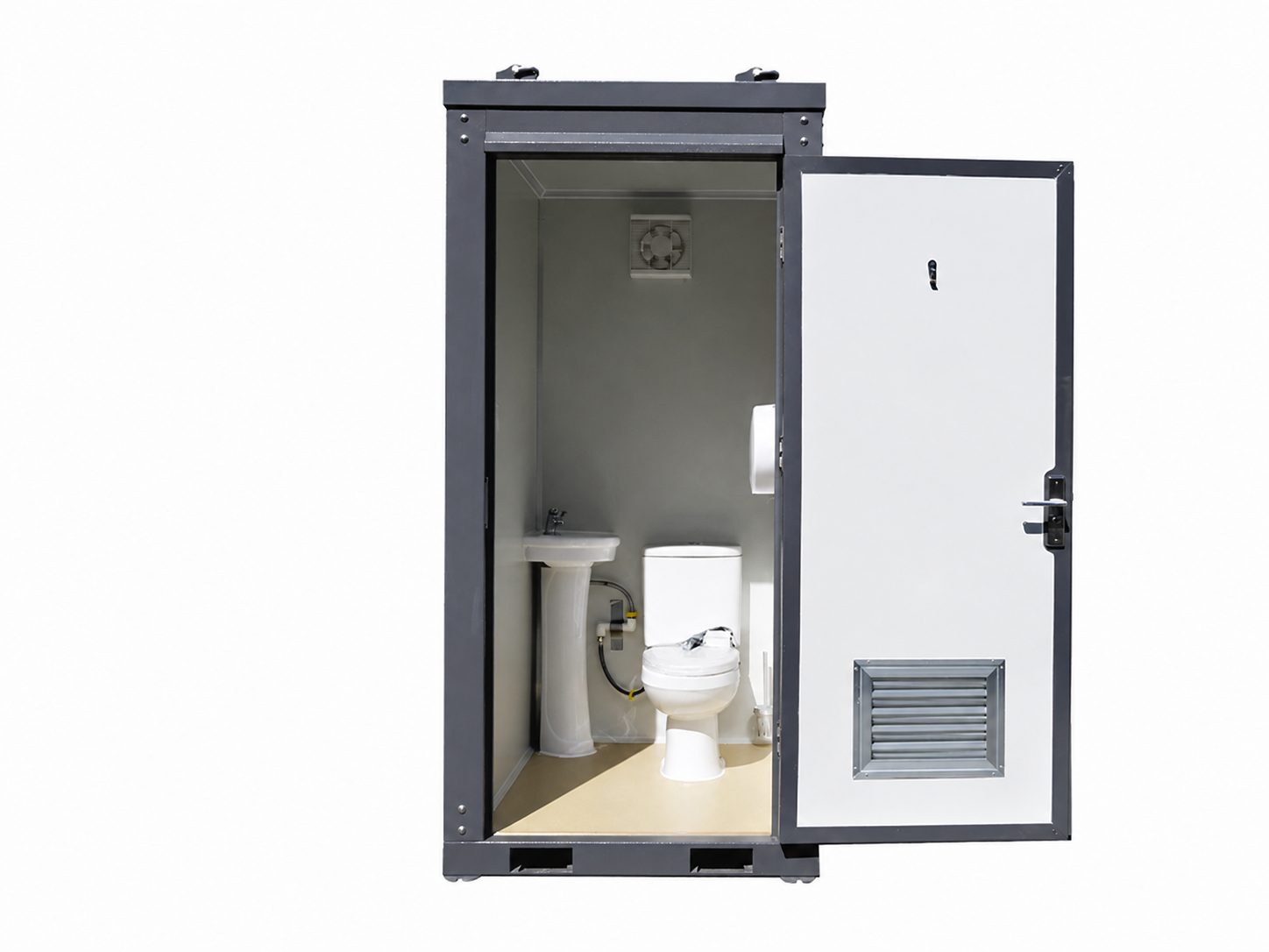 Single Toilet Unit – Open Front View
