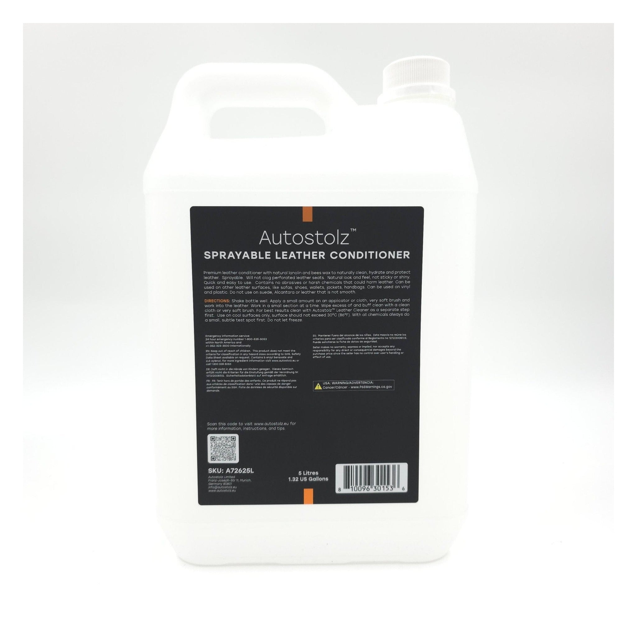 Autostolz Sprayable Leather Conditioner 5 litre – Lanolin & Beeswax