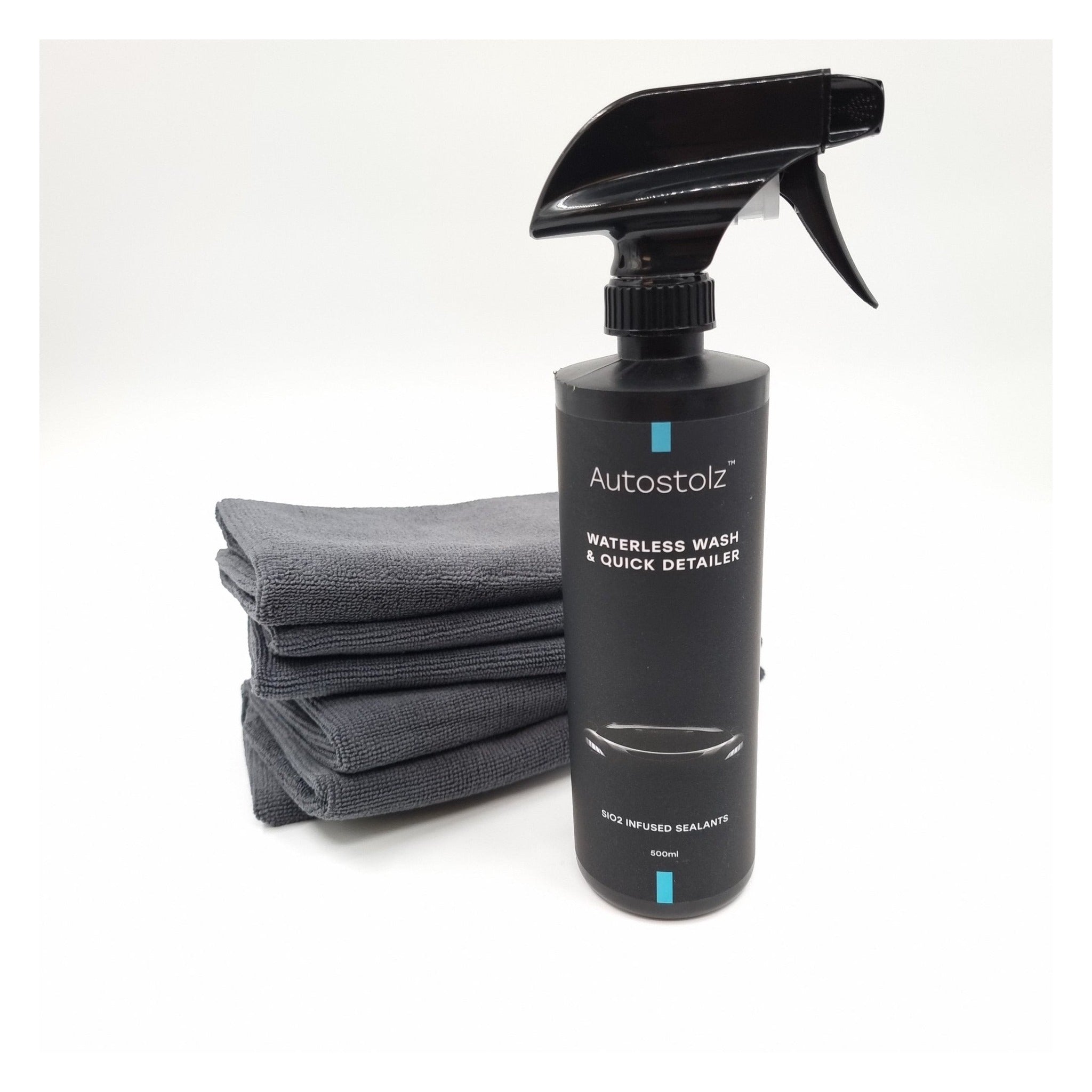 Autostolz SiO2 Waterless Wash Kit with 6 Roadie Cloths