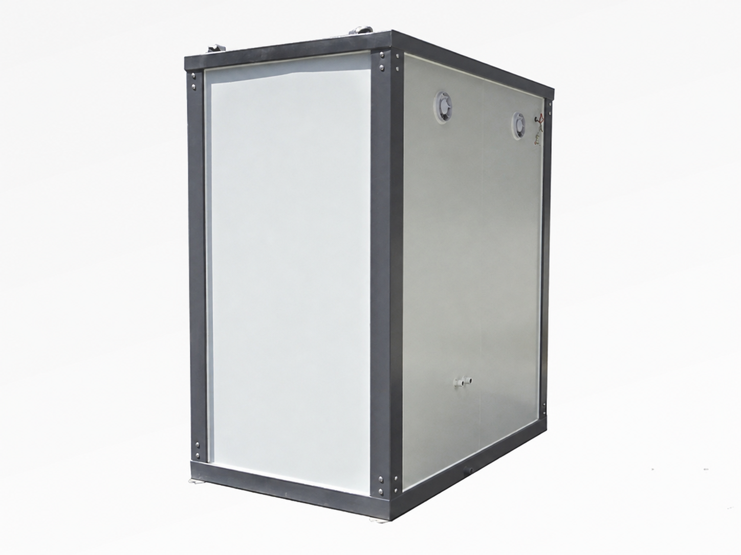 Double Shower Unit – Rear Corner View