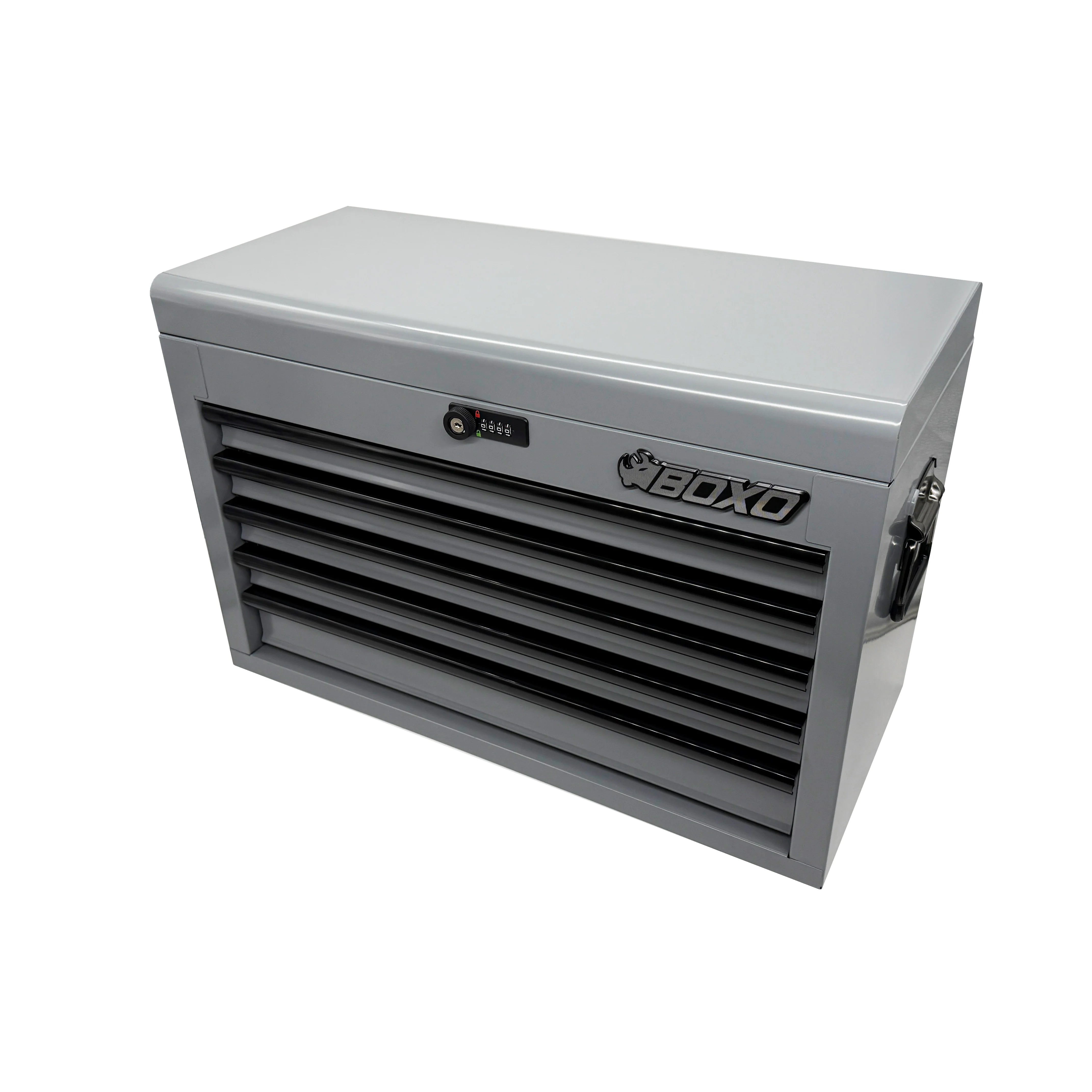 26" 5-Drawer Hand Carry Tool Box - Black, Red