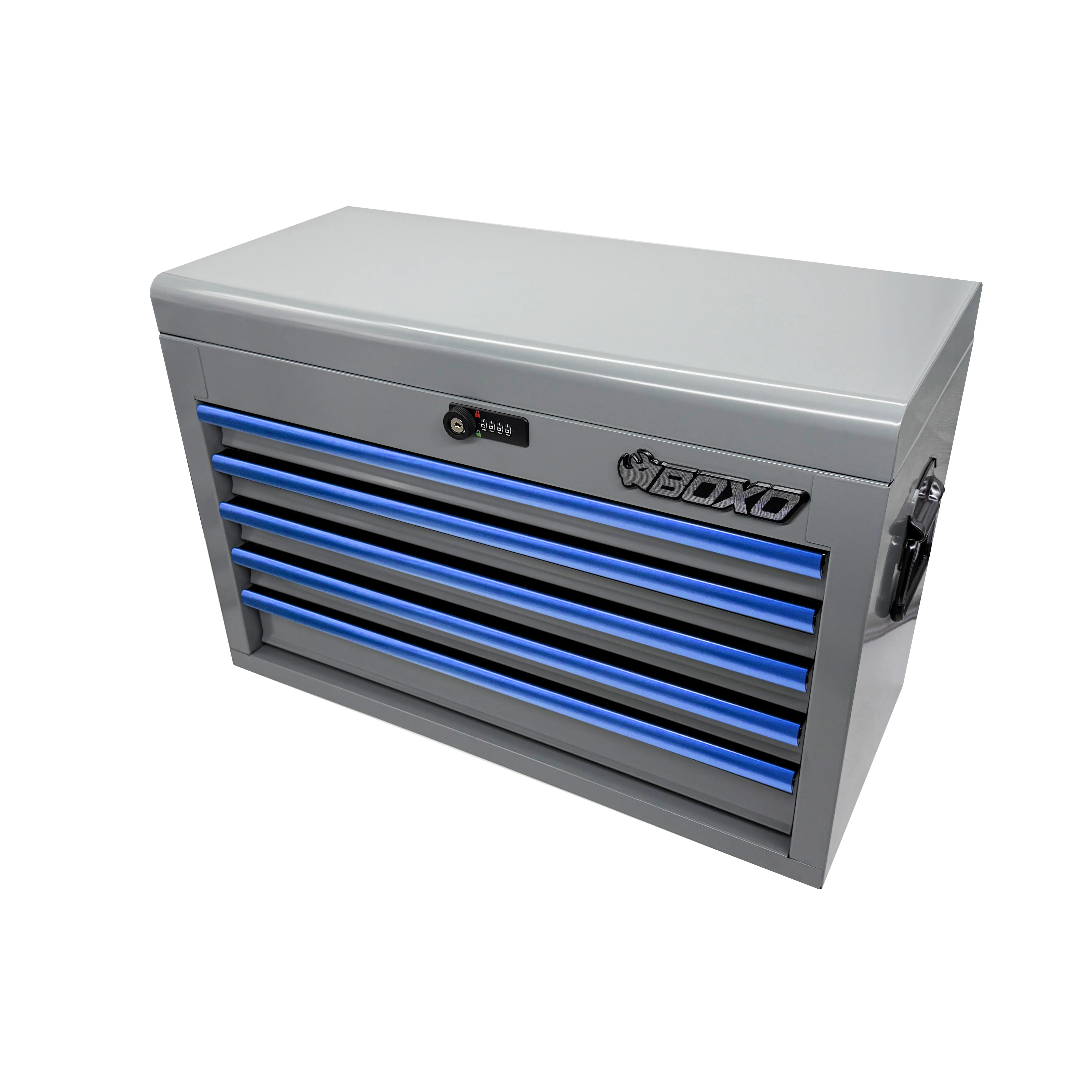 26" 5-Drawer Hand Carry Tool Box - Black, Blue