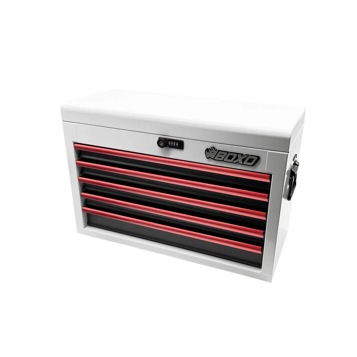 26" 5-Drawer Hand Carry Tool Box - Black, Red