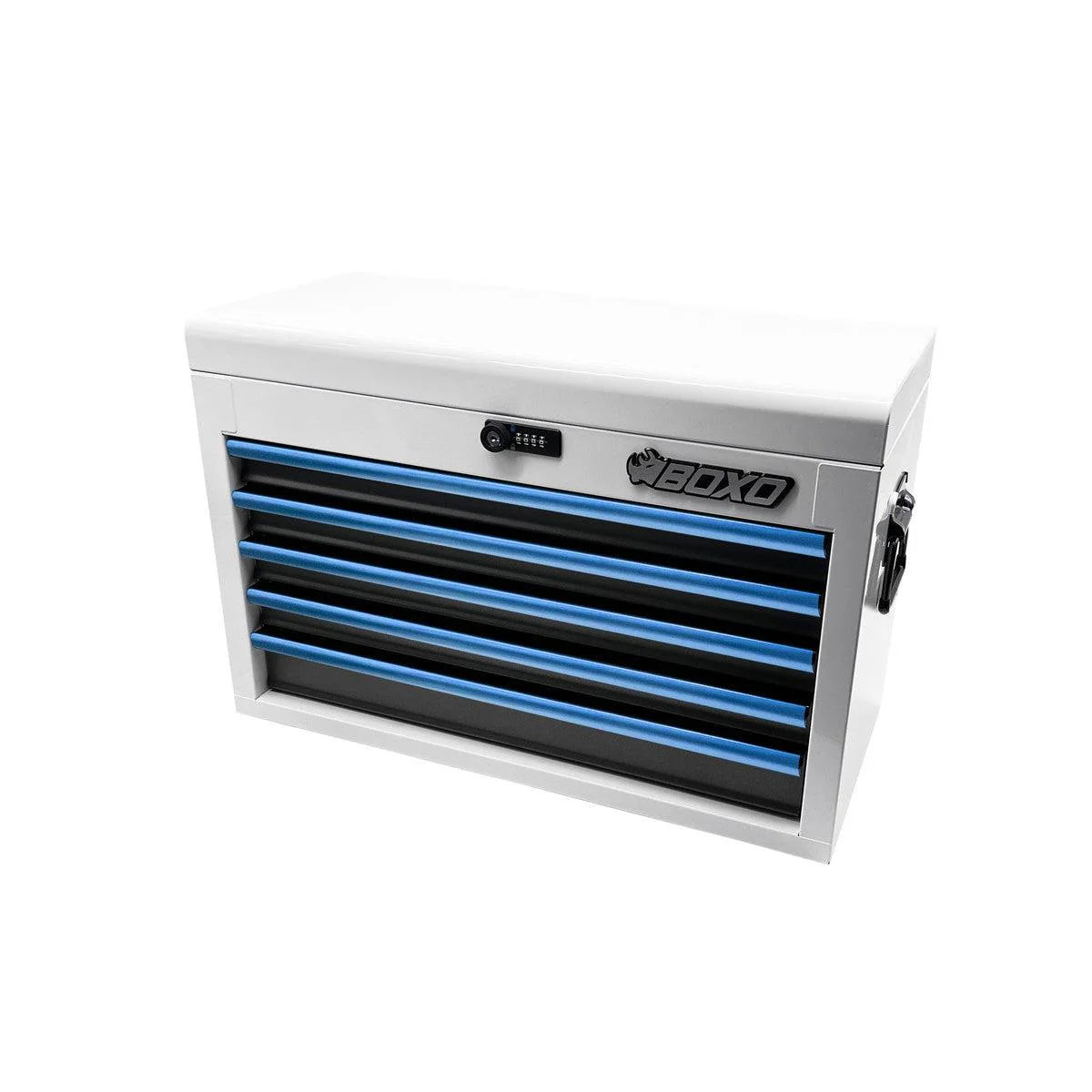 26" 5-Drawer Hand Carry Tool Box - Black, Blue