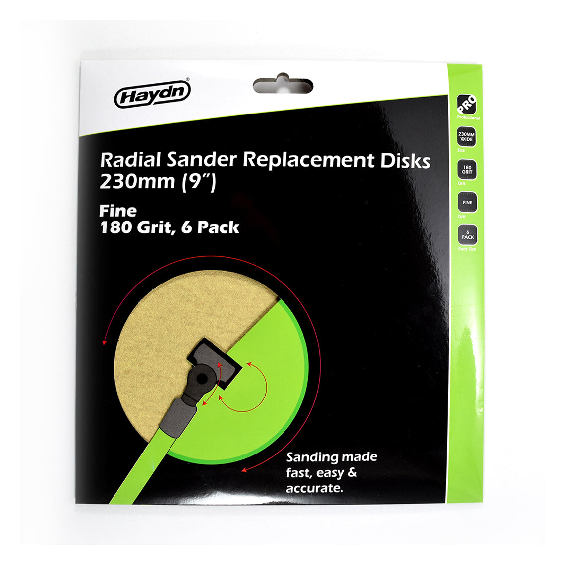 Haydn Radial Sander Replacement Disc 6 Pack