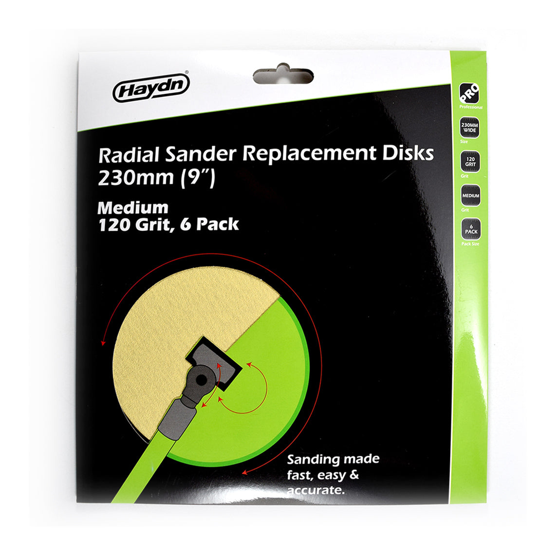 Haydn Radial Sander Replacement Disc 6 Pack