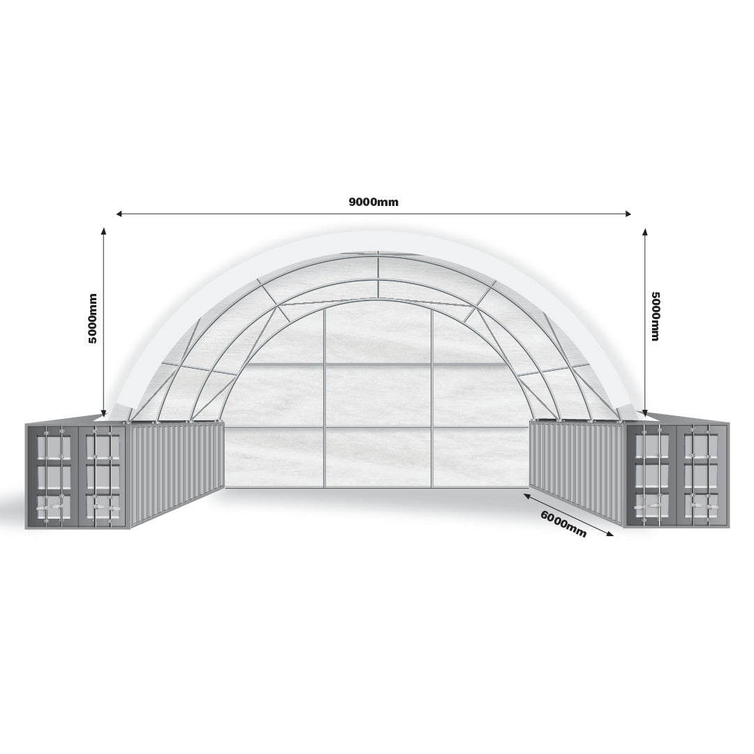 40ft Long Container Shelters - Container Domes & Shelters