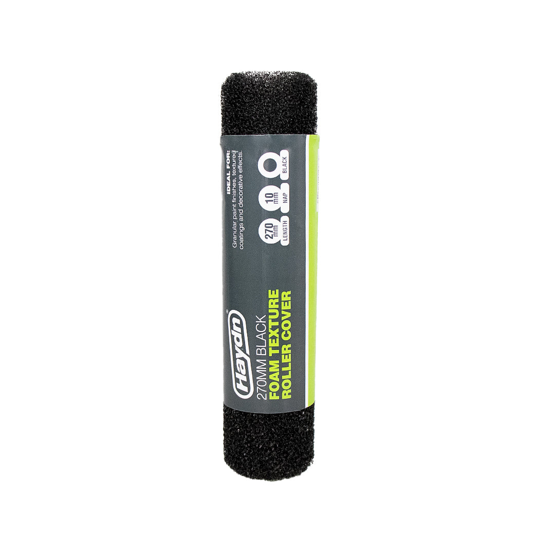 Black Foam Texture Roller Cover