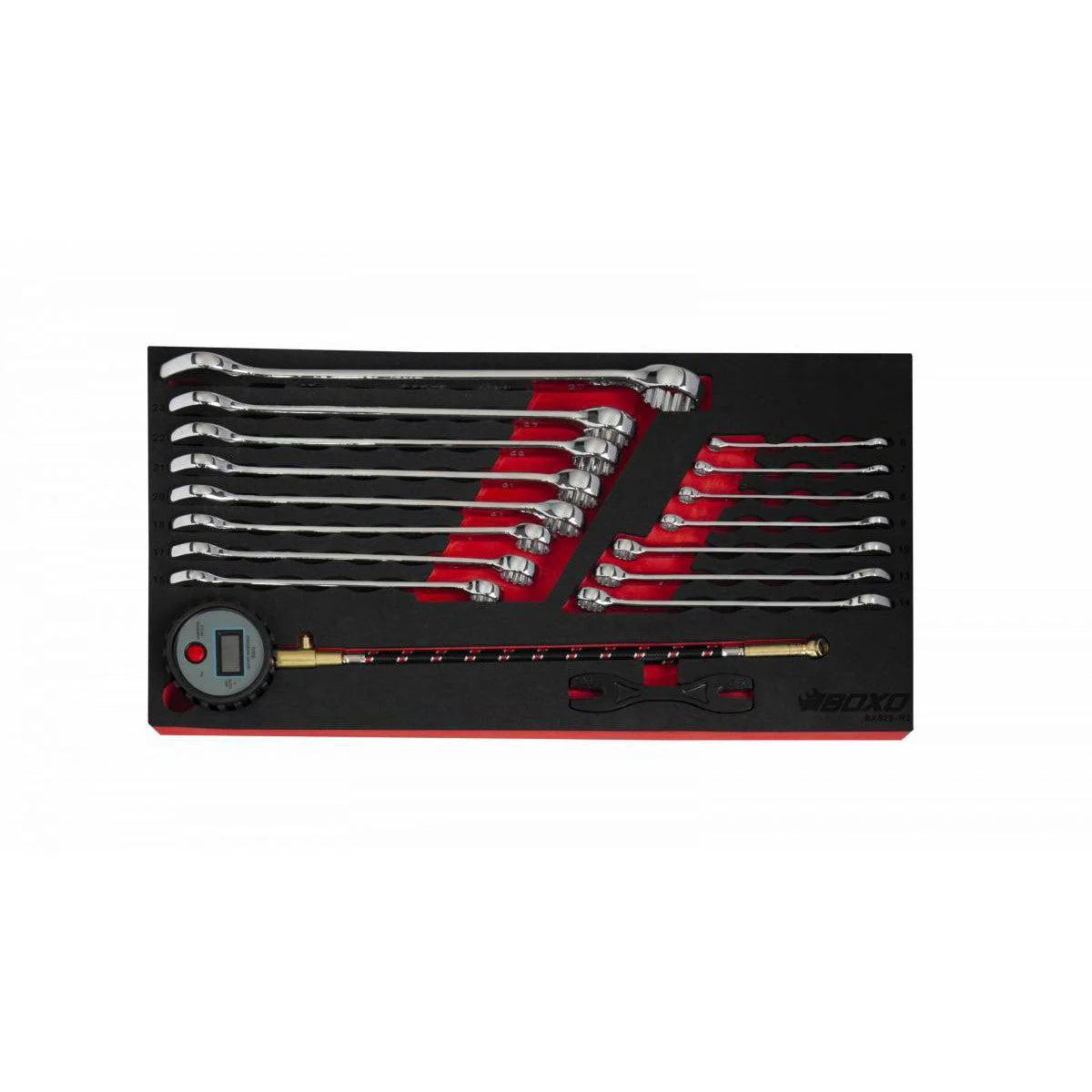MotoBox | 103-Piece Metric Motorcycle 3-Drawer Hand Carry Tool Box - Black, Red