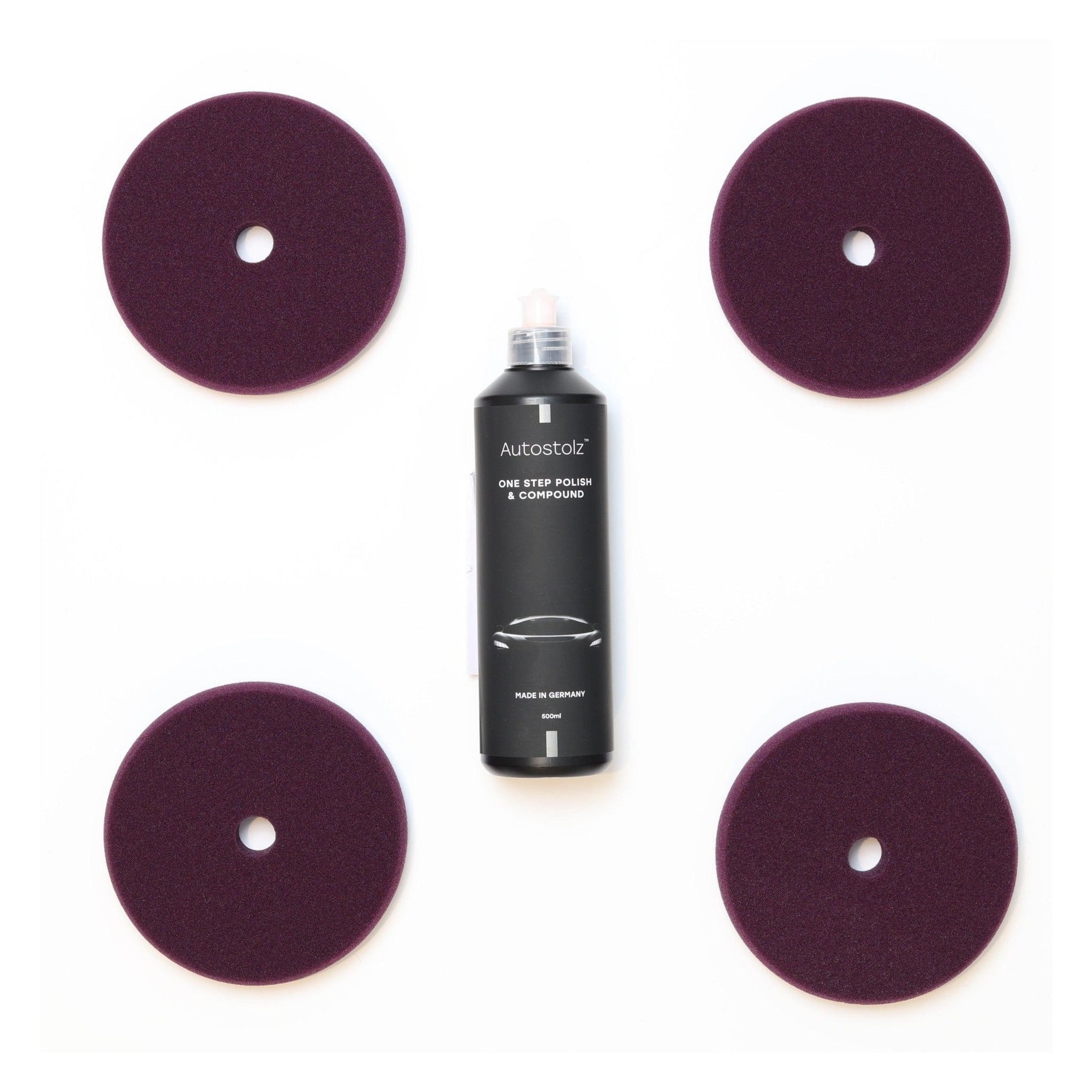 Autostolz Standard One-Step Pad & Polish Kit – 4 Pads + 500ml