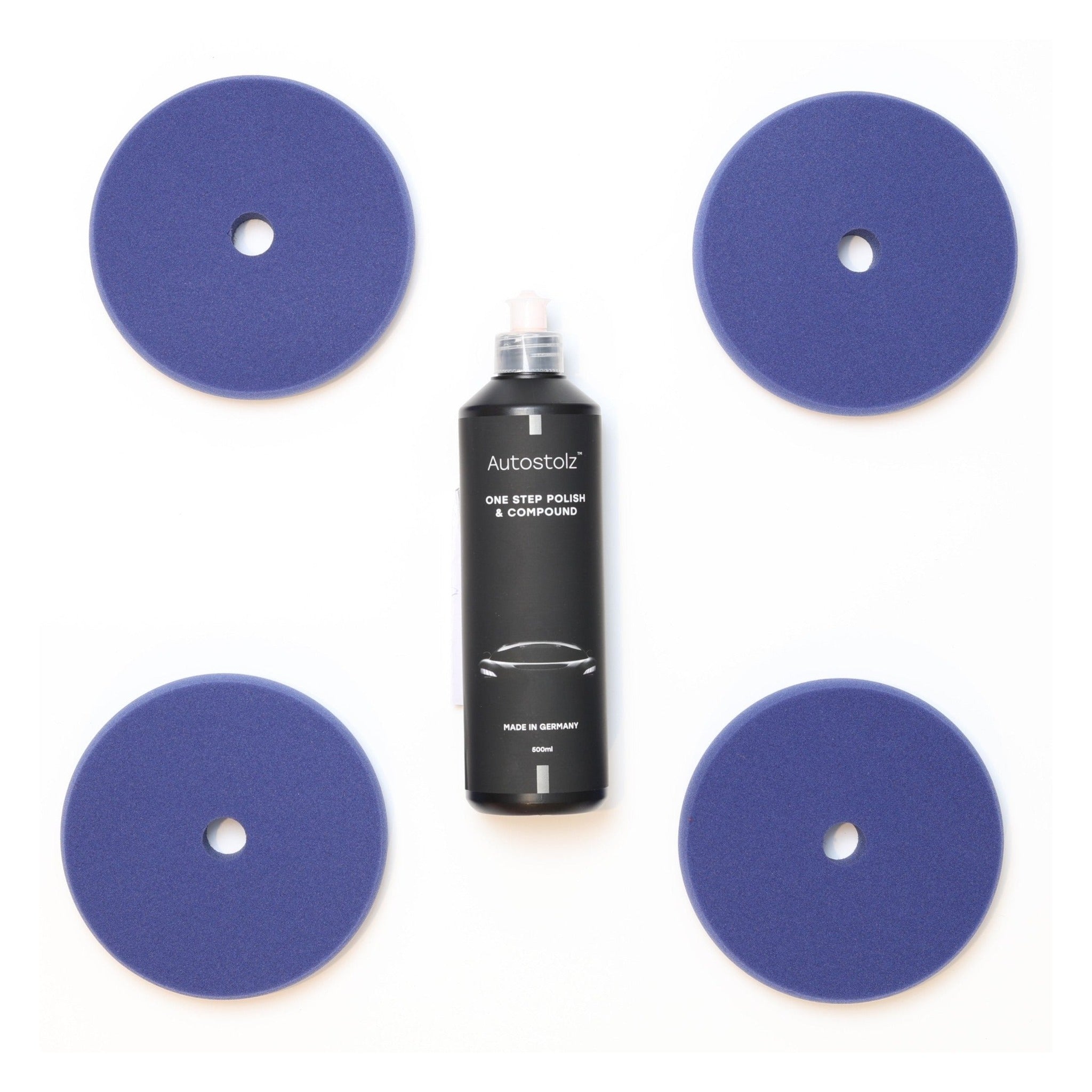Autostolz Hard-Paint One-Step Pad & Polish Kit – 4 Pads + 500ml