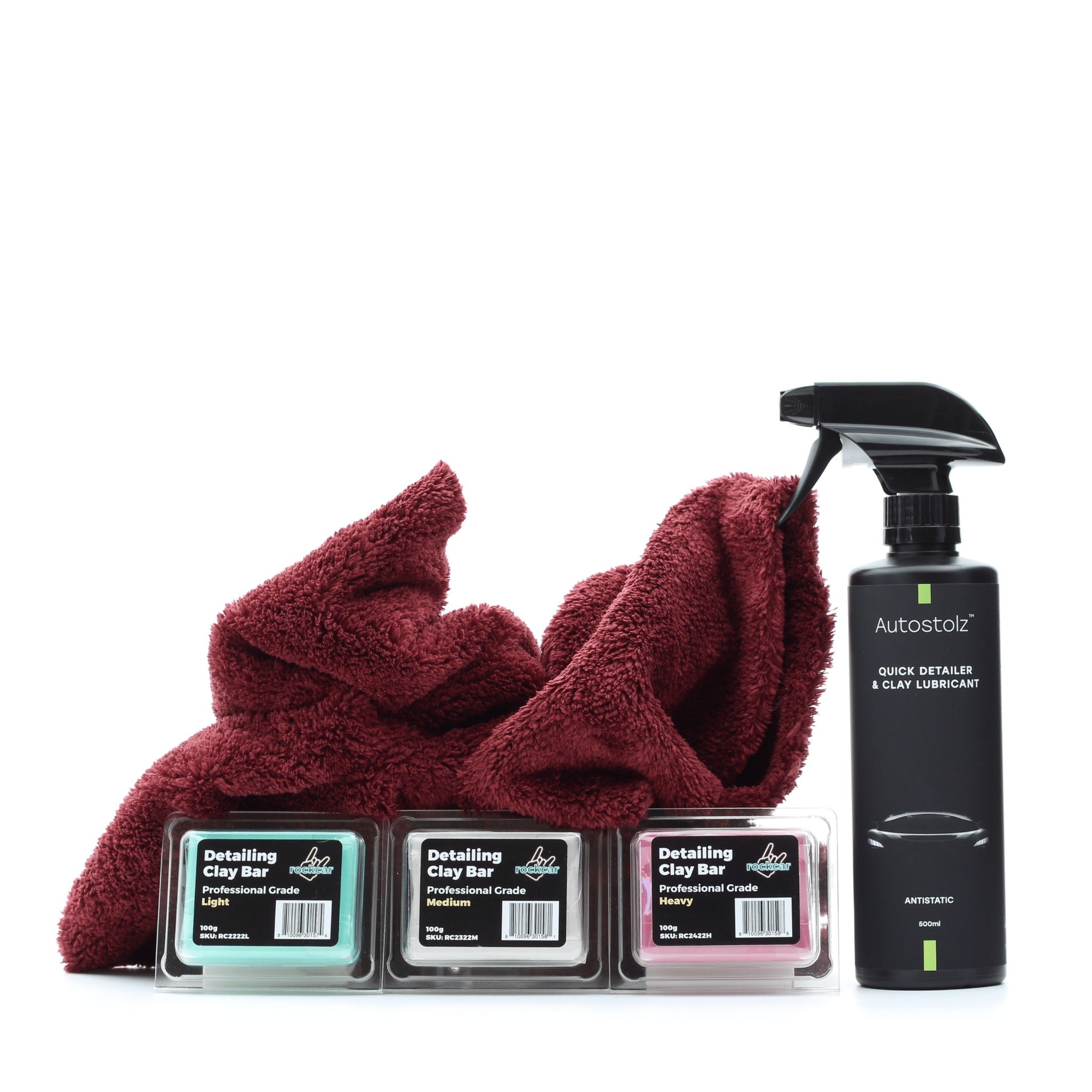 RockCar Pro Clay Bar Decontamination Kit – 3 Grades