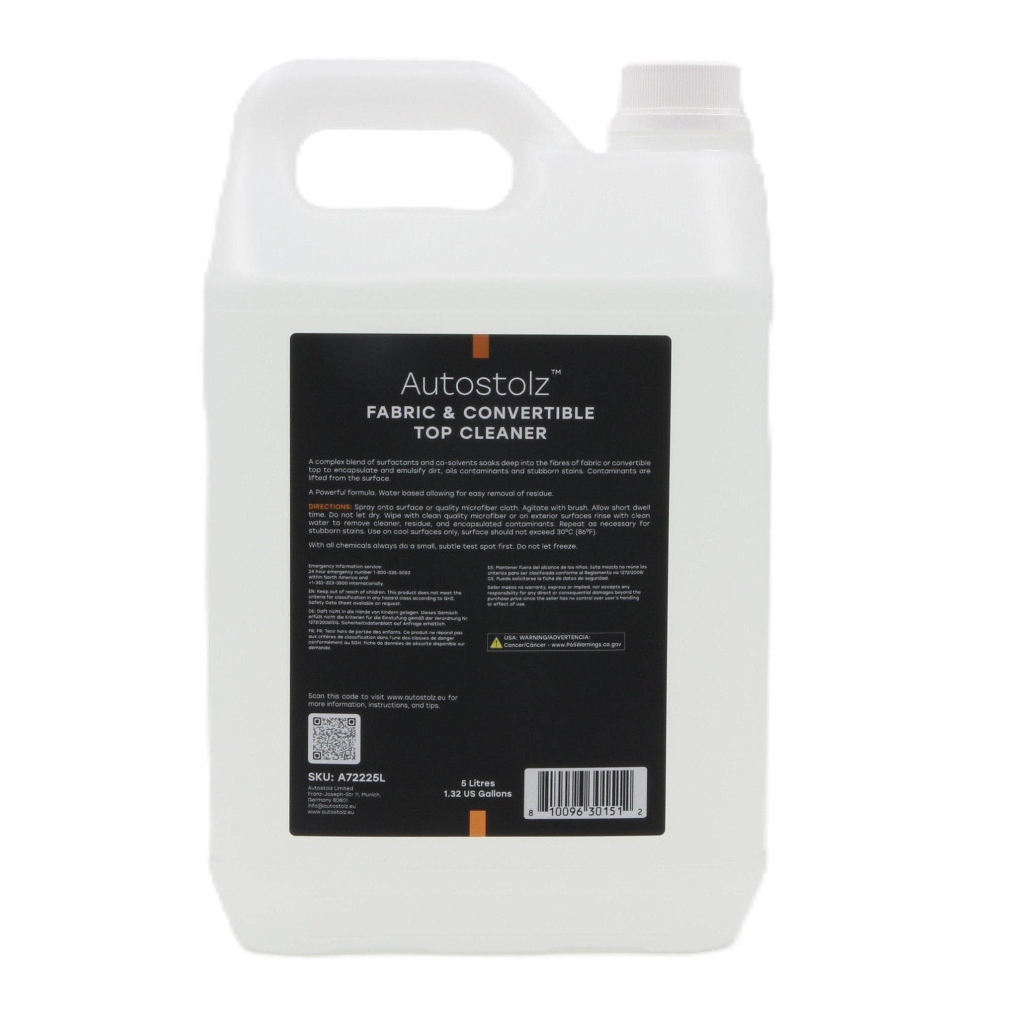 Autostolz Fabric & Convertible Top Cleaner 5 litre