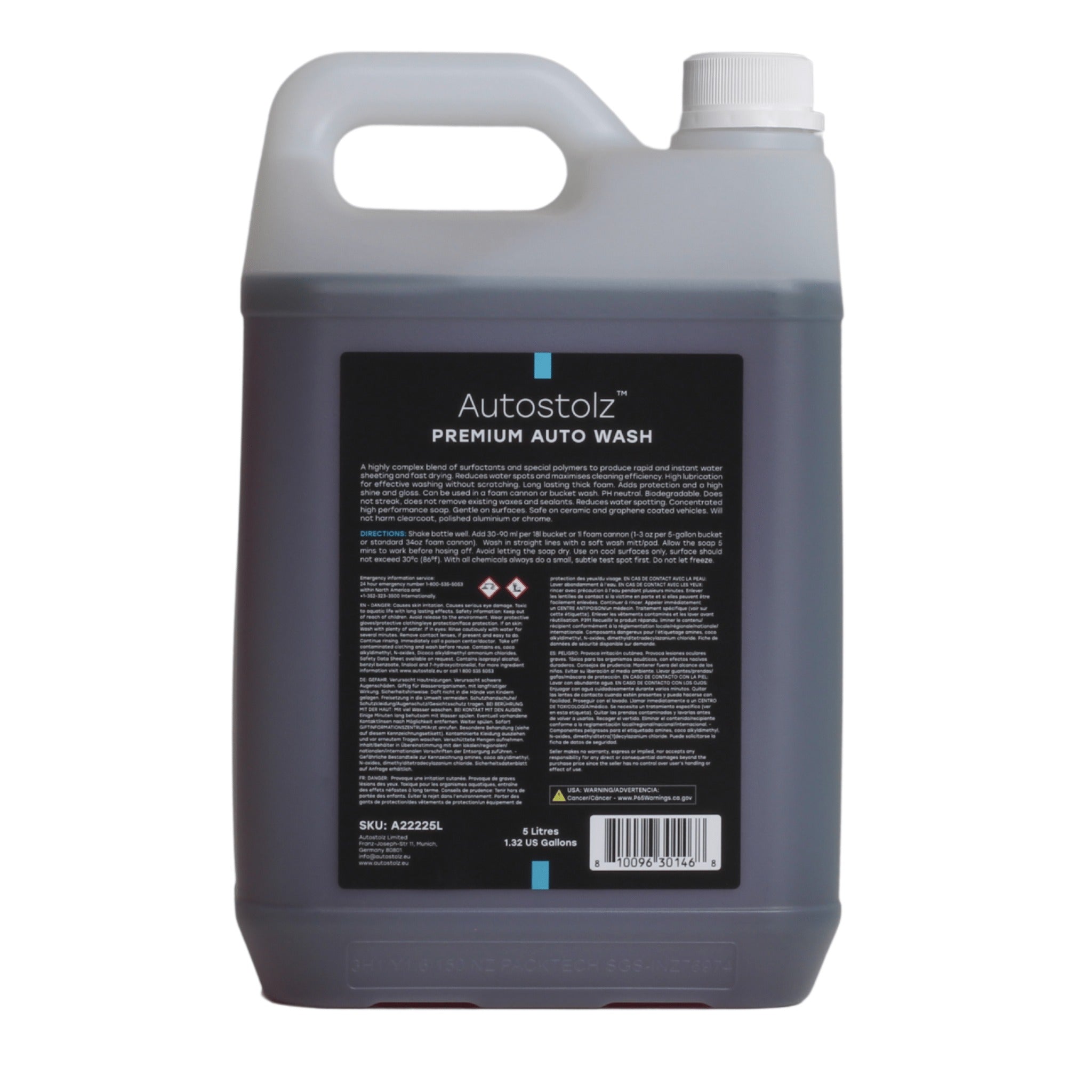 Autostolz Premium SiO2 Auto Wash 5 litre – pH Neutral