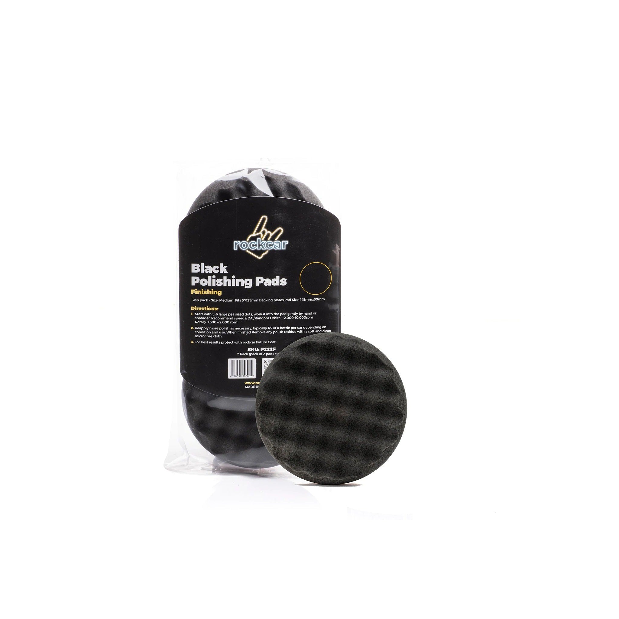 Autostolz Black Cloud Finishing Pad 145 x 30mm, 2 Pack
