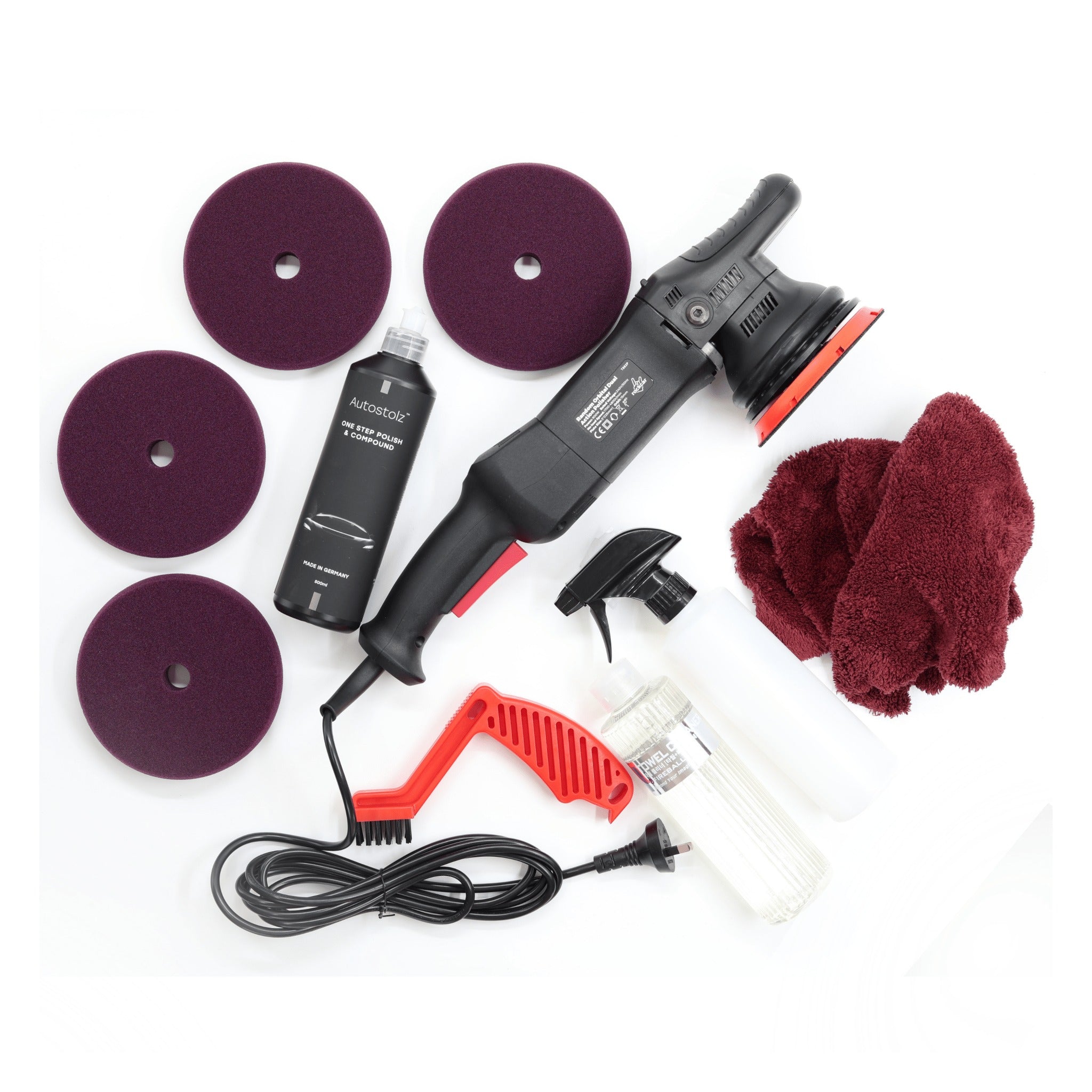 RockCar 15mm DA Complete One-Step Kit for Medium Paint