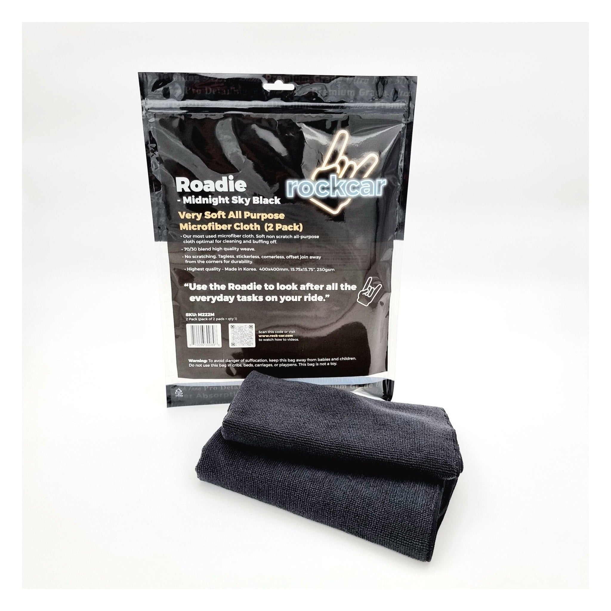 RockCar Roadie Dual-Weave Cloth, Midnight Sky, 2 Pack