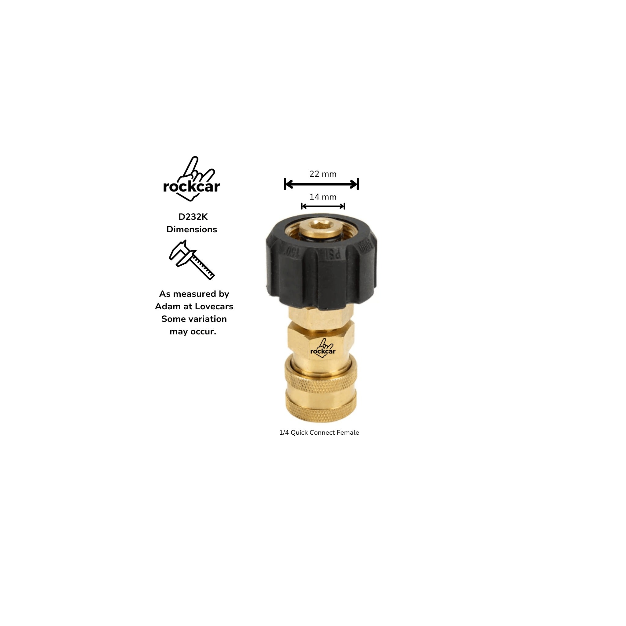 Karcher Pro M22 Female Foam Cannon Adapter