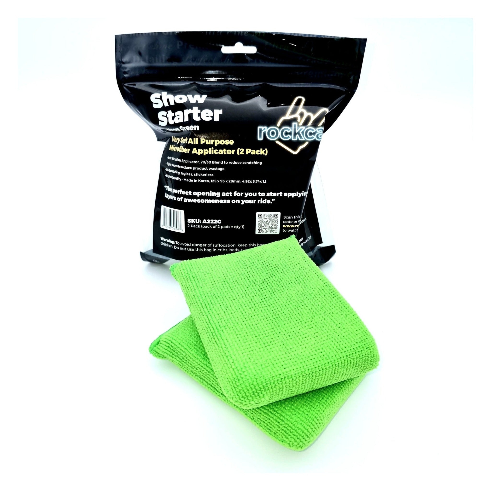 RockCar Show Starter Applicator, Pop Green, 2 Pack