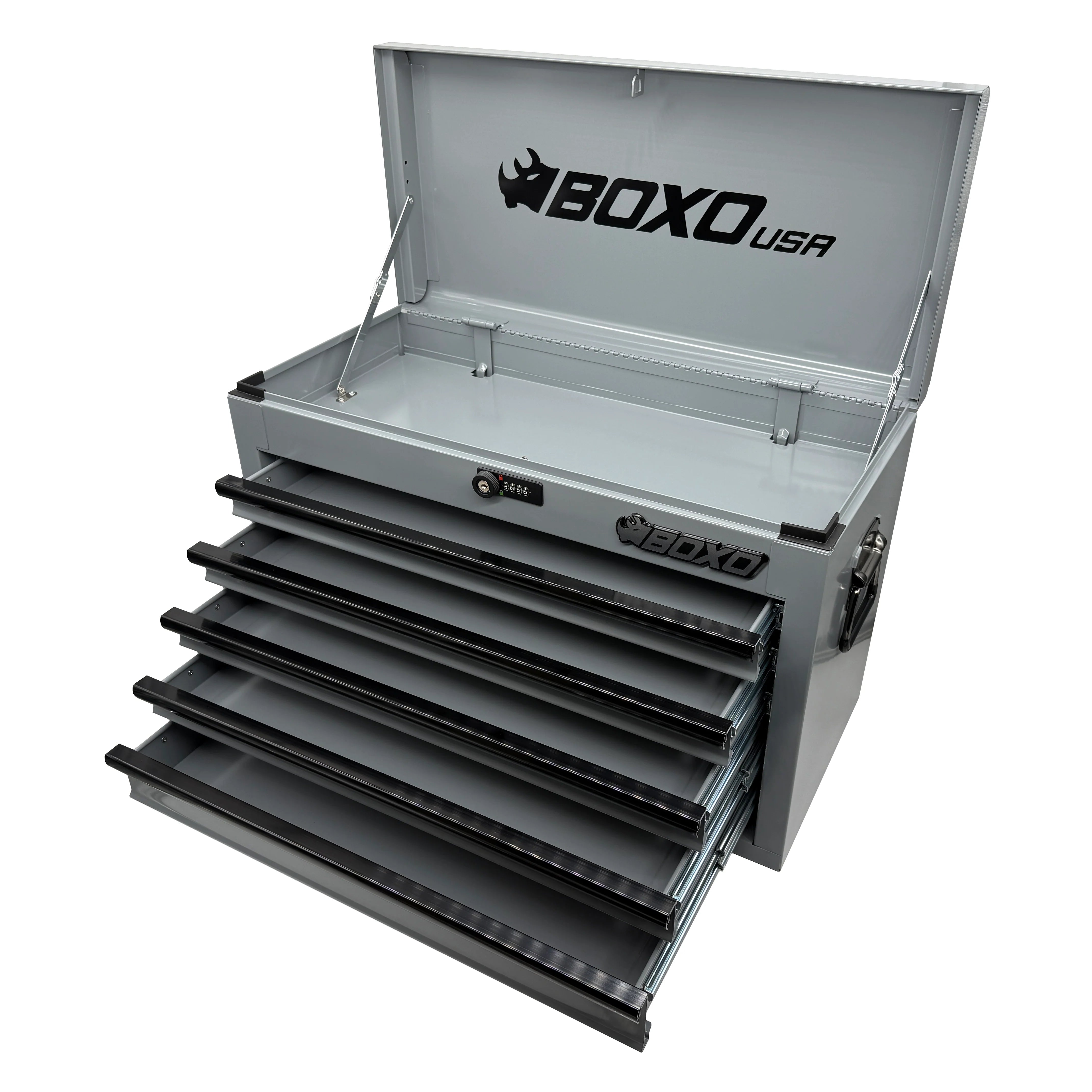 26" 5-Drawer Hand Carry Tool Box - Black, Black