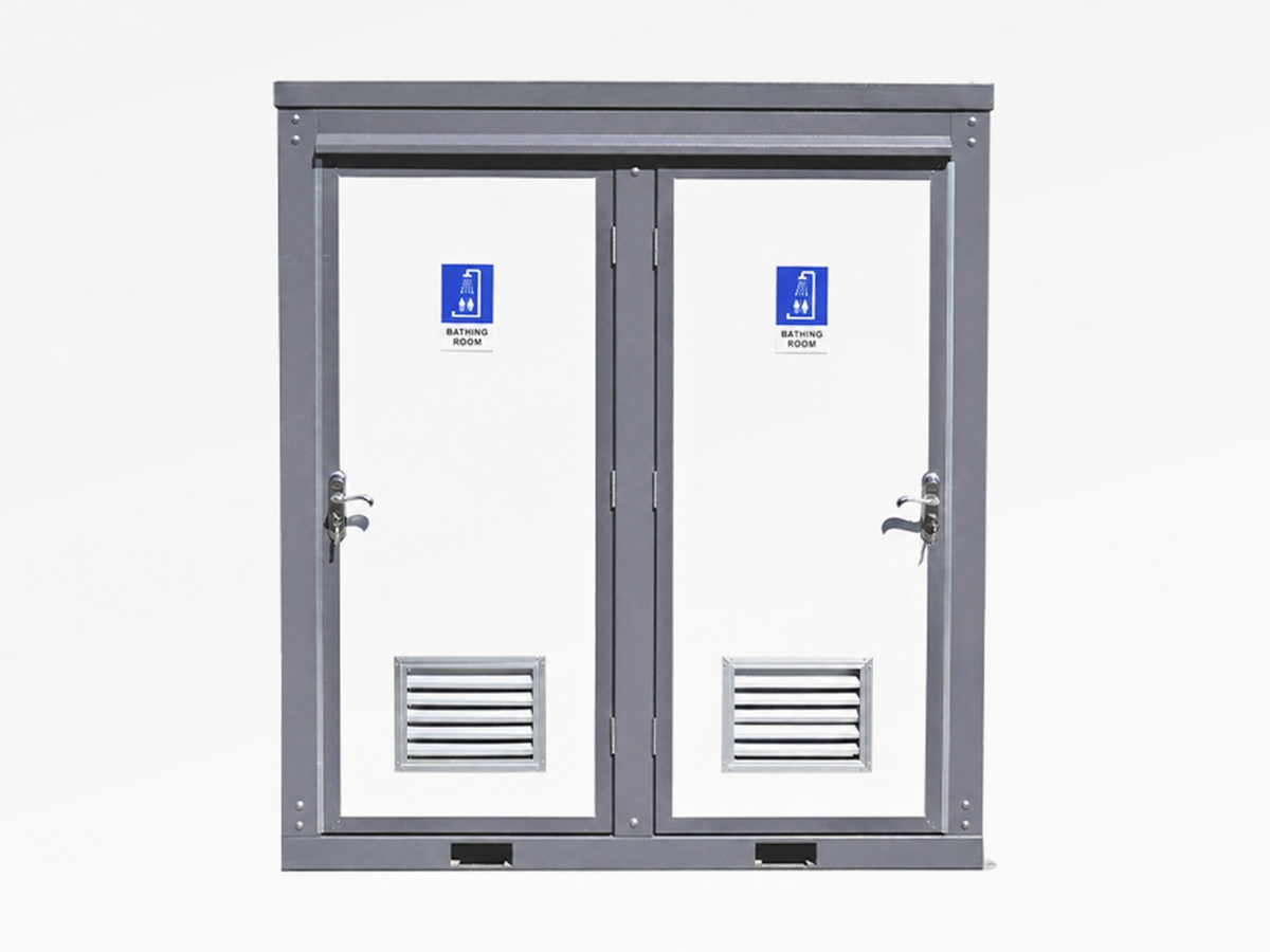 Double Shower Unit – Front View