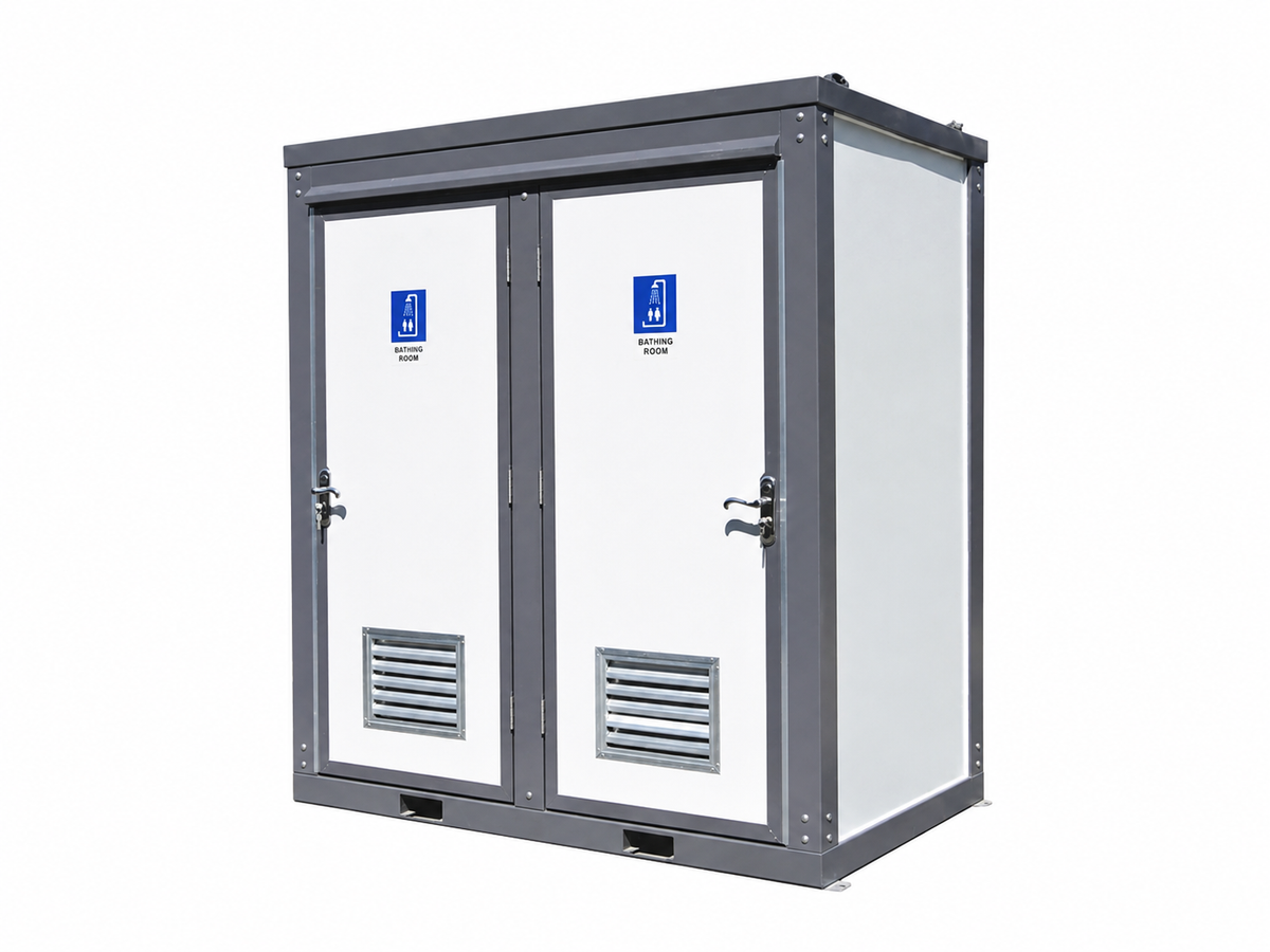 Double Shower Unit – Front Corner View