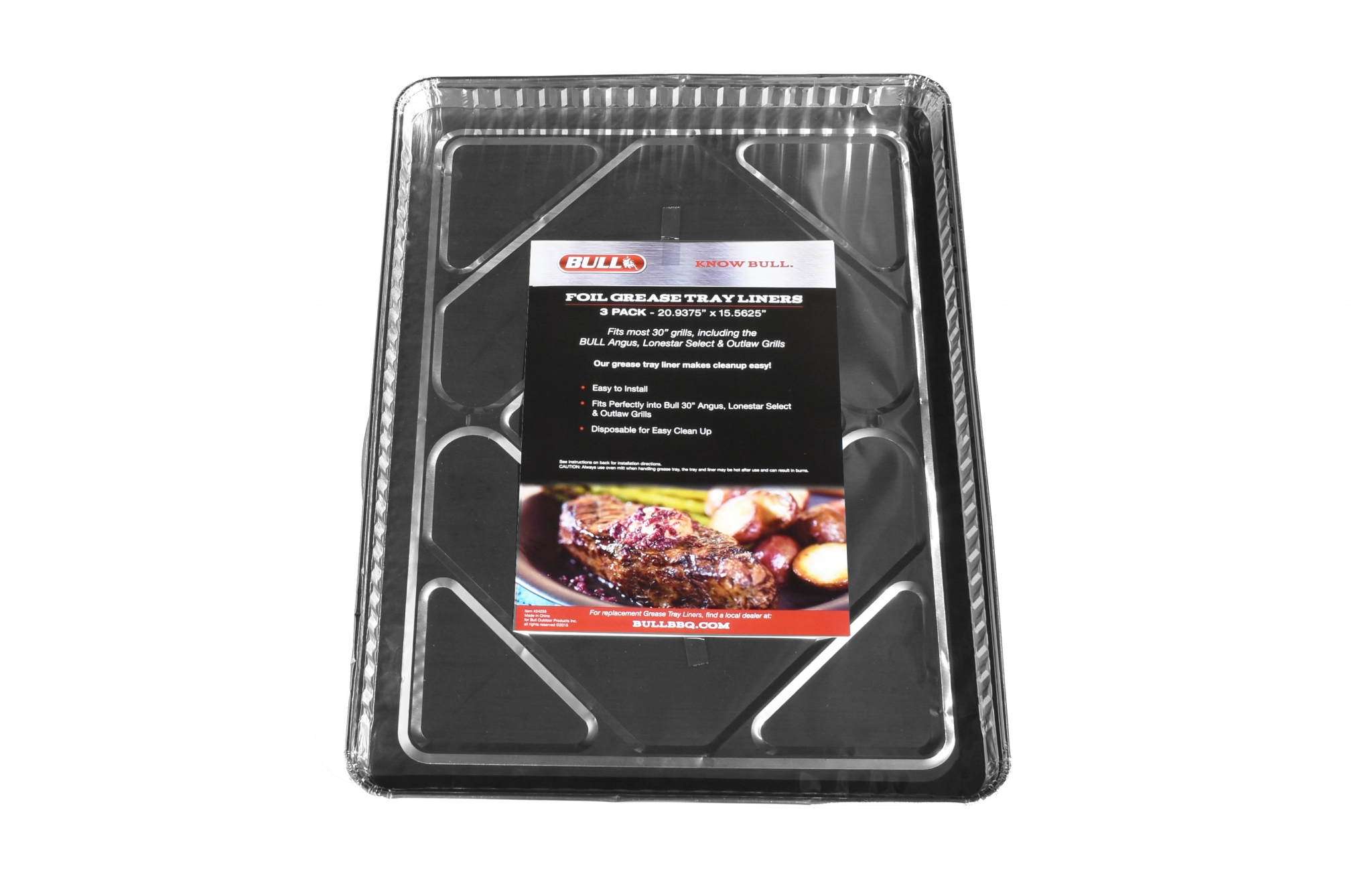 Bull BBQ 24" Grill Grease Tray Liner - 3 Pack Poly Bag - Image 3