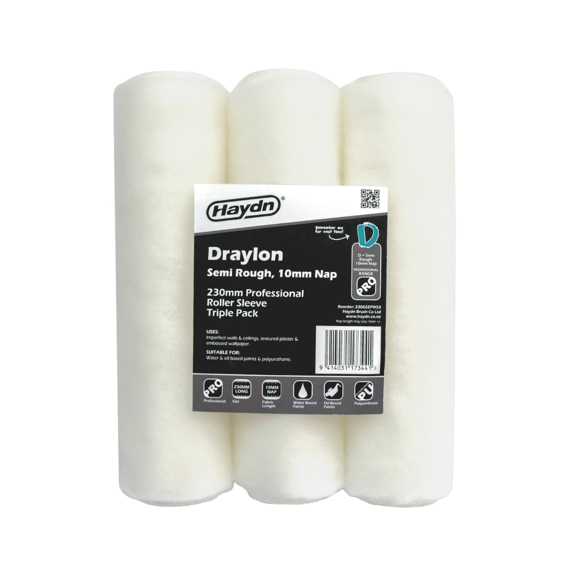 Professional Draylon 10mm Semi Rough Roller Sleeve