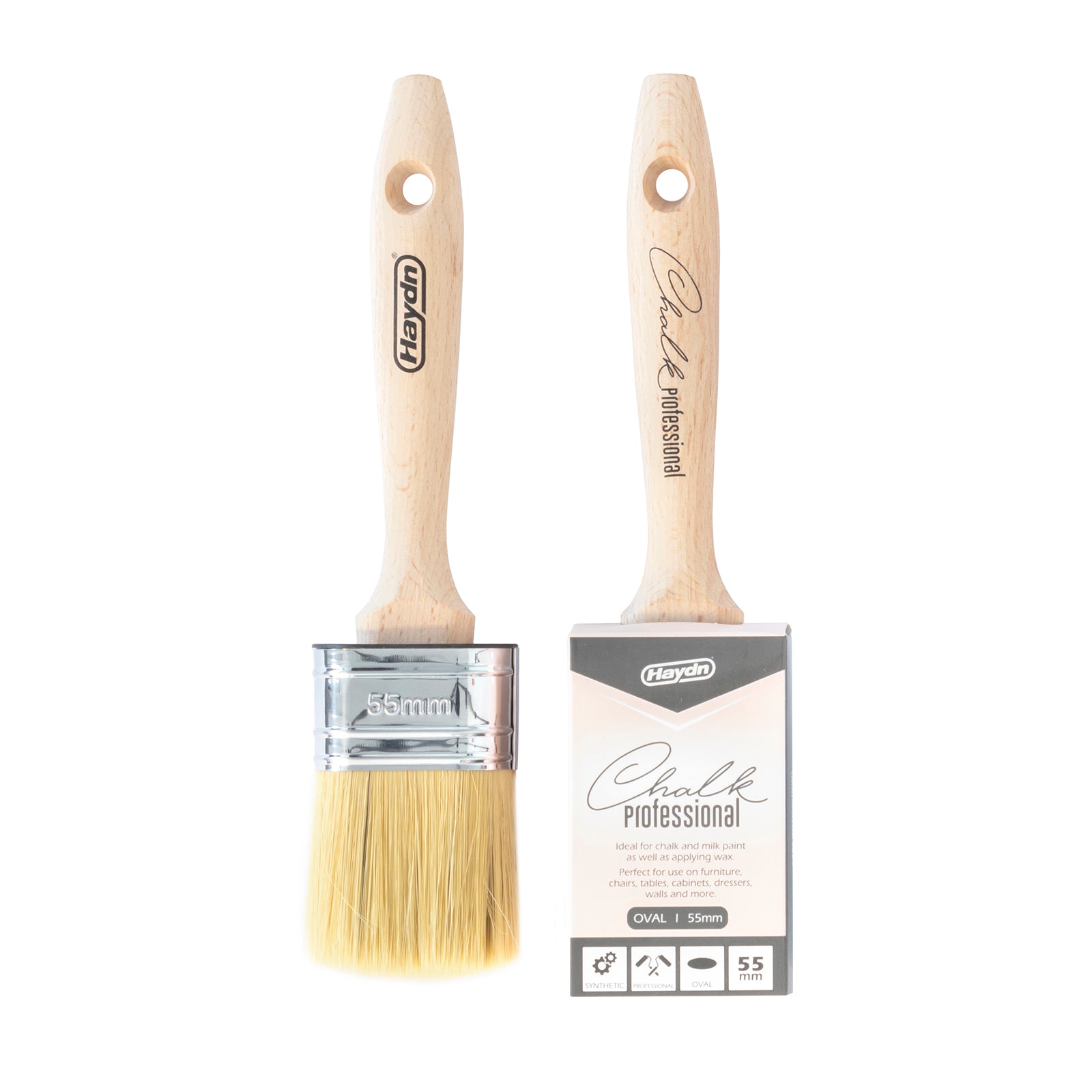 Haydn Chalk Professional Brush Oval 55mm